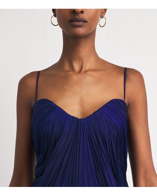 Maria Lucia Hohan Blue Silk Victoria Maxi Dress
