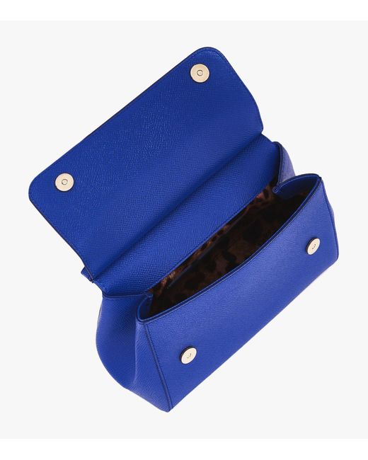 Dolce & Gabbana Blue Mini Sicily Top-handle Bag