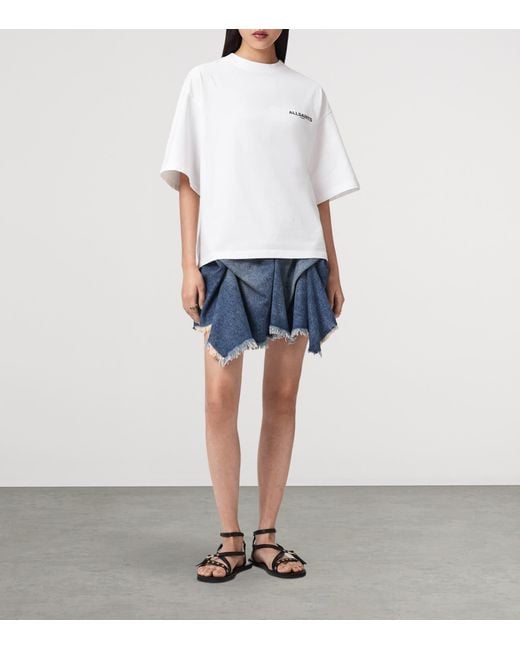 AllSaints White Organic Cotton Halis Amelie T-Shirt