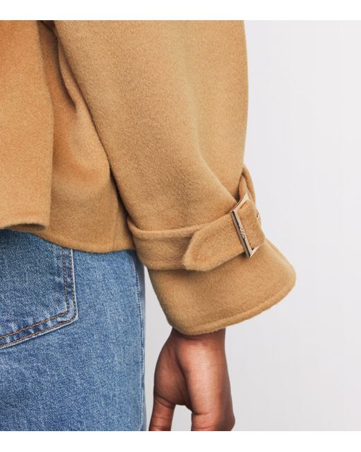 Maje Brown Wool-Blend Coat