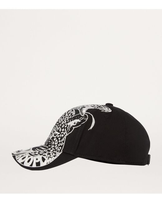 The Kooples White Embroidered Leopard Cap