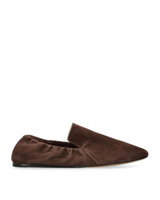 Le Monde Beryl Suede Mocassino Ballet Flats in Brown | Lyst