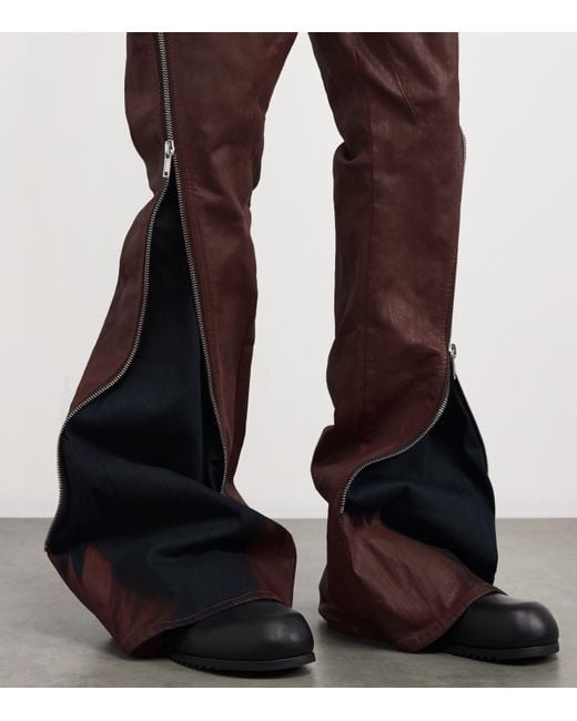 Rick Owens Purple Waxed Bolan Banana Jeans for men