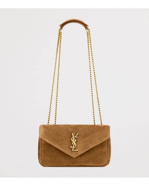 Saint Laurent Natural Mini Loulou Shoulder Bag