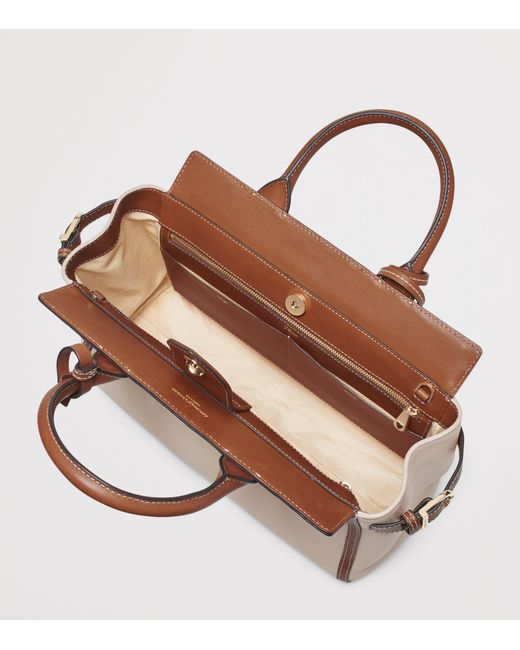 Aspinal Brown Leather Savannah Top-Handle Bag