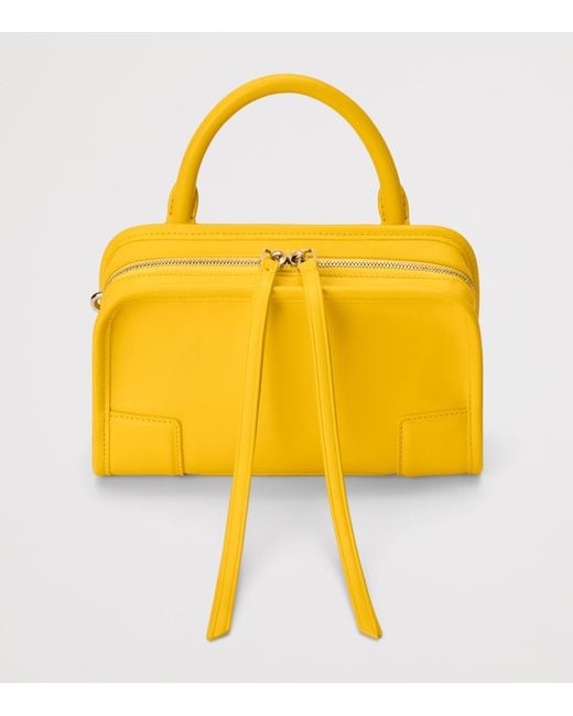 Loewe Yellow Mini Leather Amazona 180 Top-Handle Bag