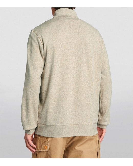 Polo Ralph Lauren Natural Cotton-blend Quarter-zip Sweater for men