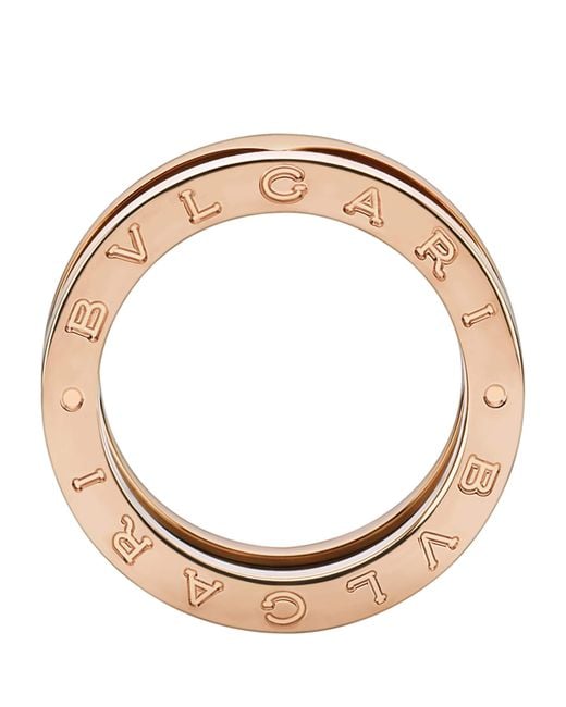 BVLGARI Black And Ceramic B.Zero1 Two-Band Ring
