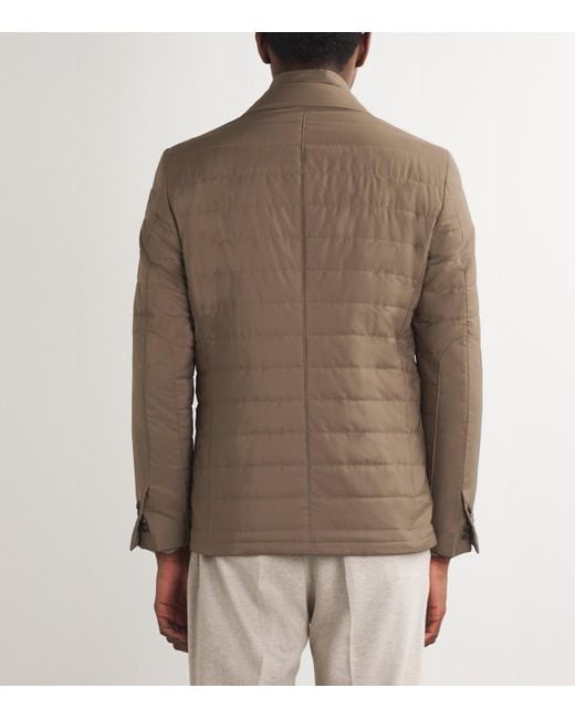 Corneliani Brown Technical Quilted Blazer for men