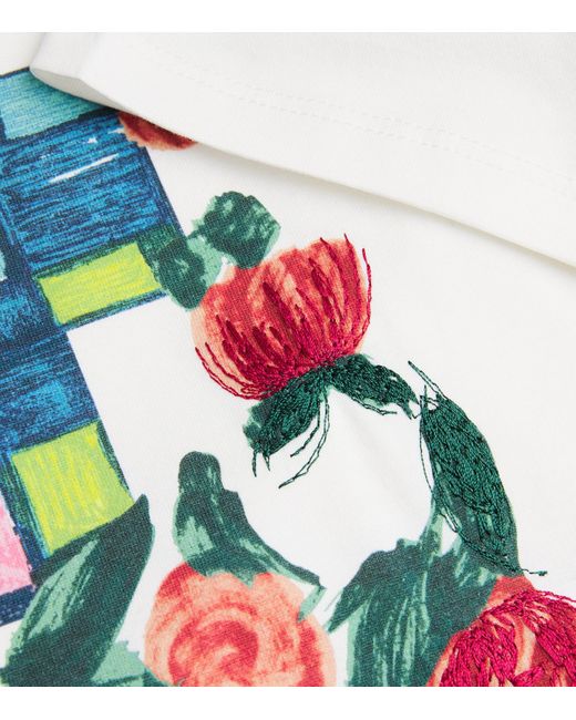Weekend by Maxmara White X Ashley Park Floral Embroidered T-Shirt