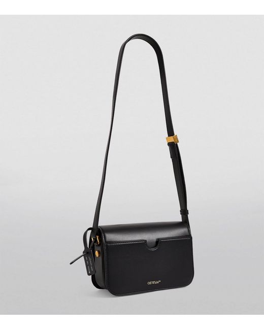 Off-White c/o Virgil Abloh Small Leather Shoulder Bag in Black