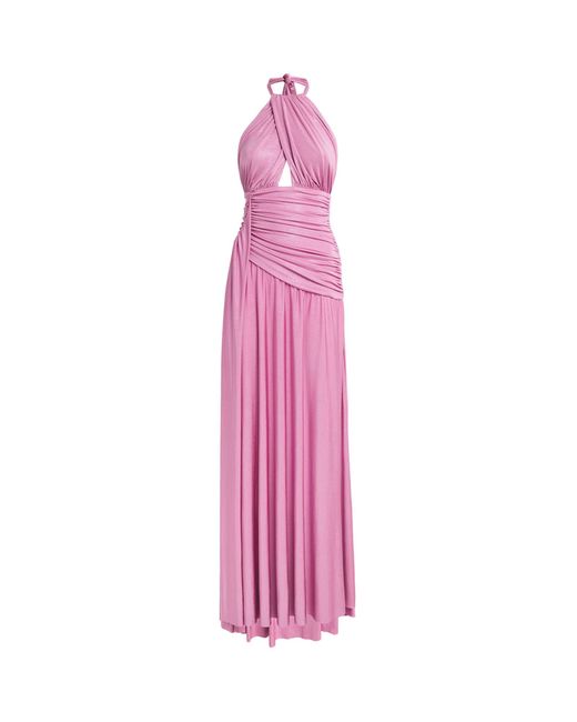PATBO Pink Halterneck Maxi Dress