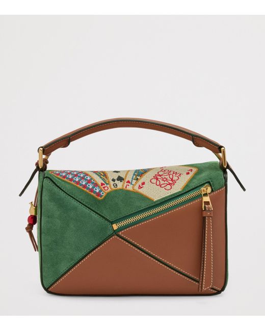 限定生産【LOEWE】Puzzle10 (08) SS18 Runway Green Loewe Puzzle 10 Re-Edition Ss18 Runway Top-Handle Bag in