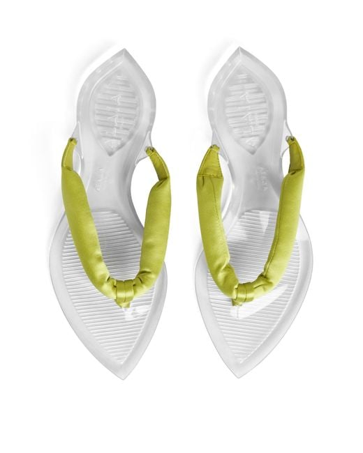Alaïa Yellow Invisible Thong Flip Flops