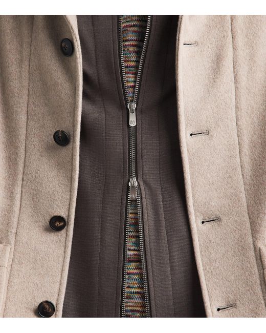 Marco Pescarolo Gray Stretch-Wool Avi Shacket for men