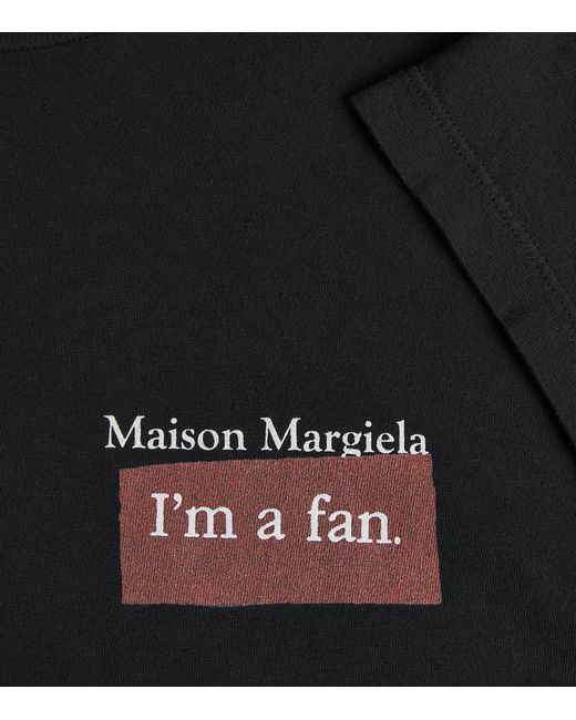 Maison Margiela Black Cotton Graphic T-Shirt for men