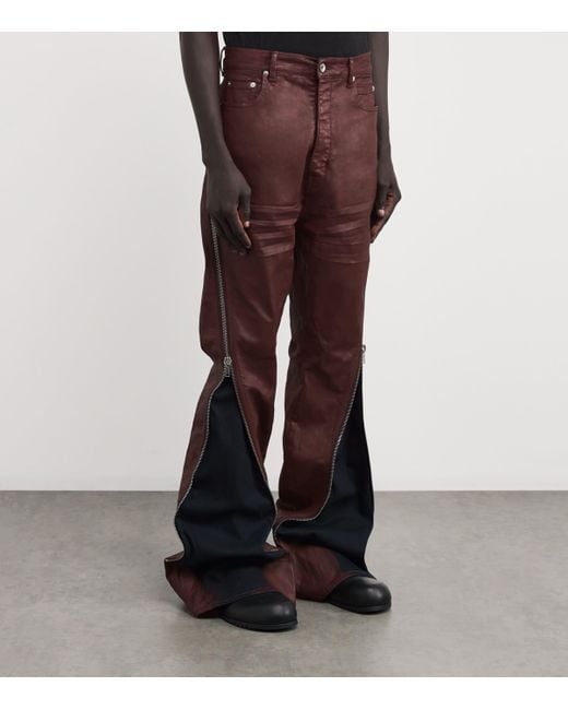 Rick Owens Purple Waxed Bolan Banana Jeans for men
