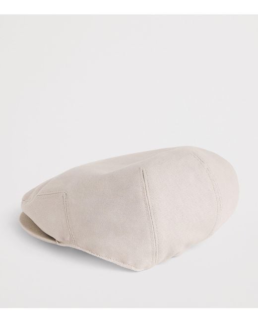 Eleventy Natural Cotton Flat Cap for men