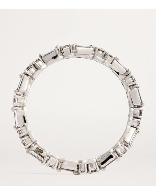 Suzanne Kalan White And Diamond Thin Mix Ring