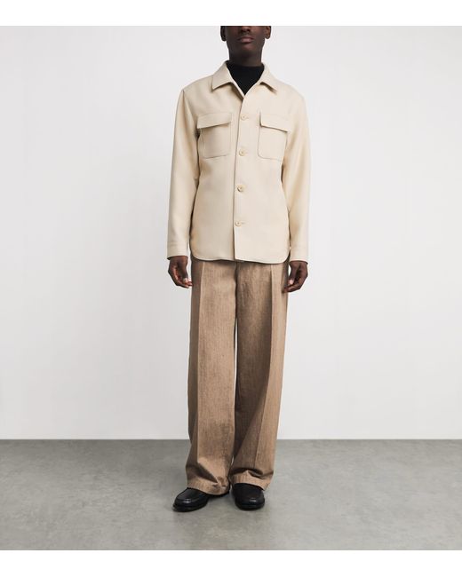 Sandro Natural Pocket-Detail Overshirt for men