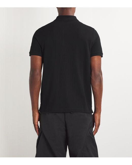 Moose Knuckles Black Logo Polo Shirt for men