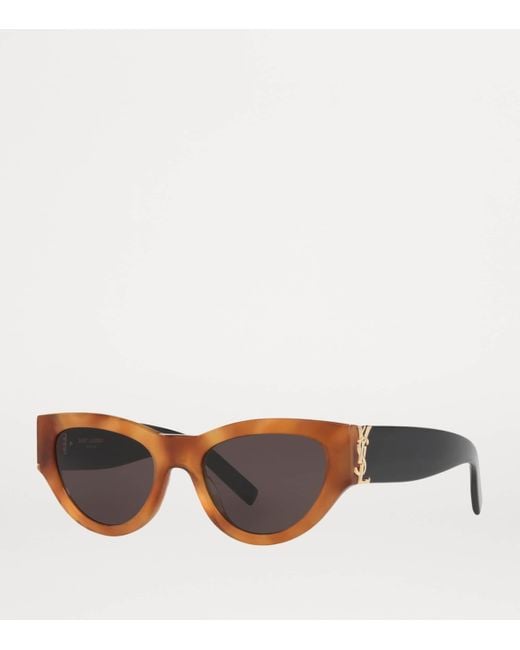 Saint Laurent Brown Acetate Sl M94 Sunglasses