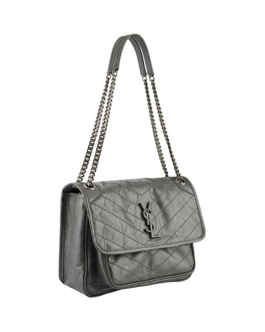 Saint Laurent Gray Medium Niki Shoulder Bag