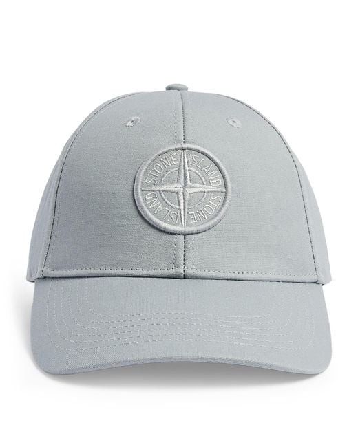 Stone Island Gray Cotton Ghost Baseball Cap for men