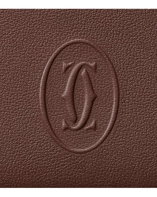 Cartier Brown Leather Must De Card Holder for men