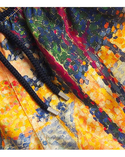 Vilebrequin Orange X Paul Signac Printed Moorea Swim Shorts for men