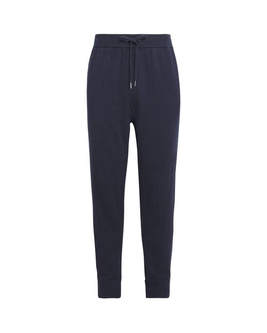 Derek Rose Blue Cashmere Finley Sweatpants for men