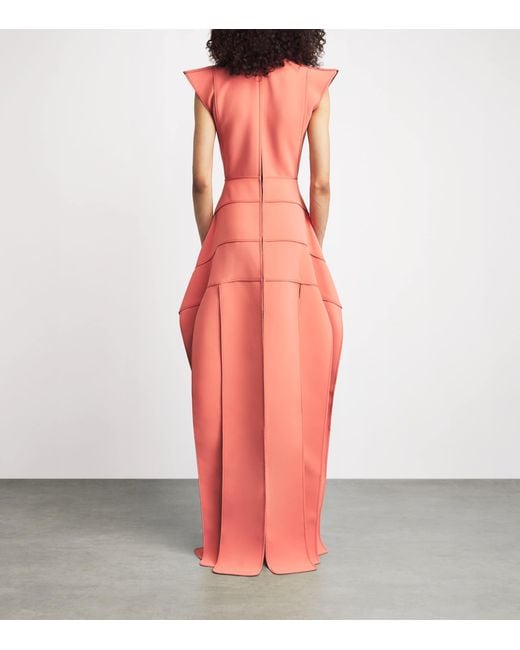 Maticevski Pink Crepe Panelled Acumen Gown