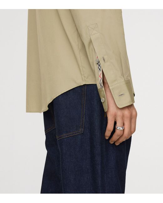 Burberry Natural Cotton Poplin Shirt for men
