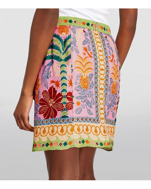 Farm Rio Multicolor Printed Mini Skirt