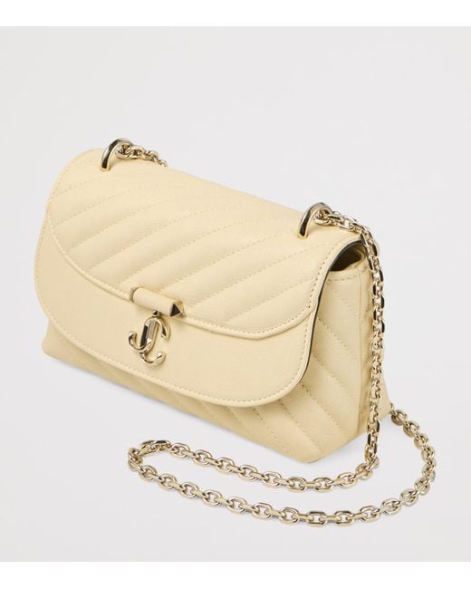 Jimmy Choo Natural Curve Small Biker Leather Quilted Cross-Body Bag