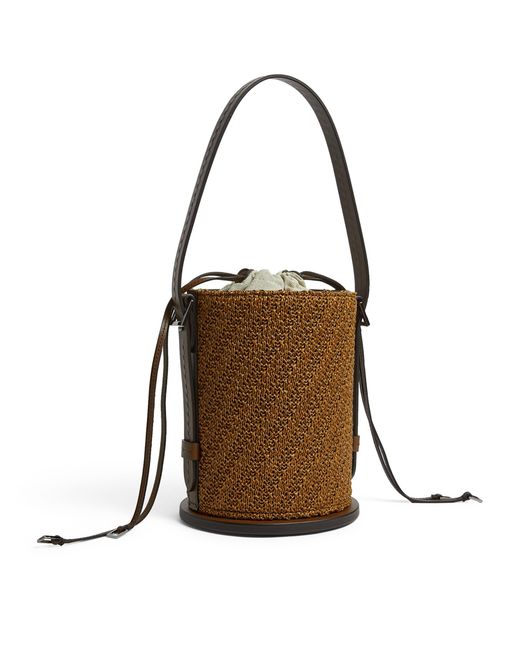 Max Mara Brown Crochet Archetipo Bucket Bag