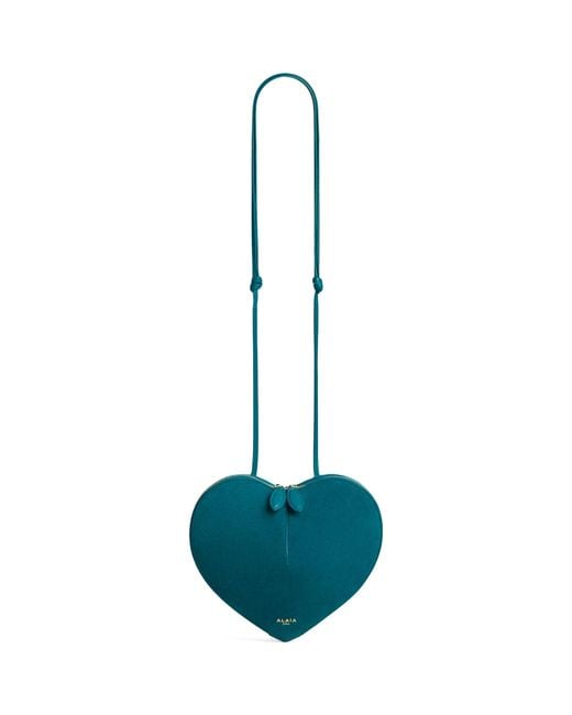 Alaïa Blue Suede Le Coeur Shoulder Bag