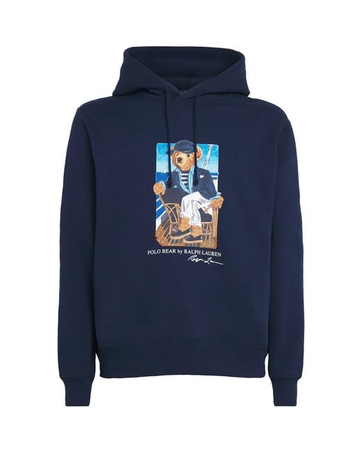 Polo Ralph Lauren Blue Polo Bear Hoodie for men