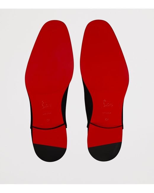 Christian Louboutin Black Greggory Leather-Blend Oxford Shoes for men