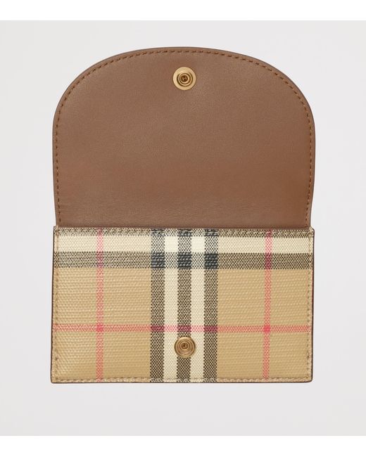 Burberry Natural Check Card Holder Keyring