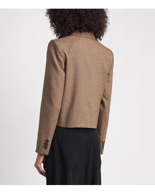 ME+EM Brown Slim Cropped Blazer