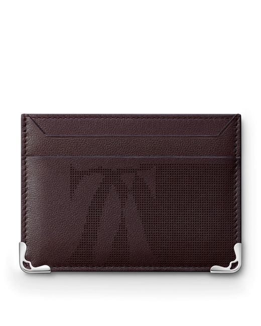 Cartier Purple Leather Must De Card Holder for men