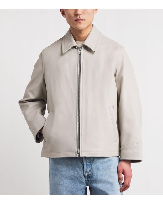 Agolde Gray Chadwick Leather Jacket for men