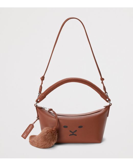 Loewe Brown Leather Cala 180 Top-Handle Bag