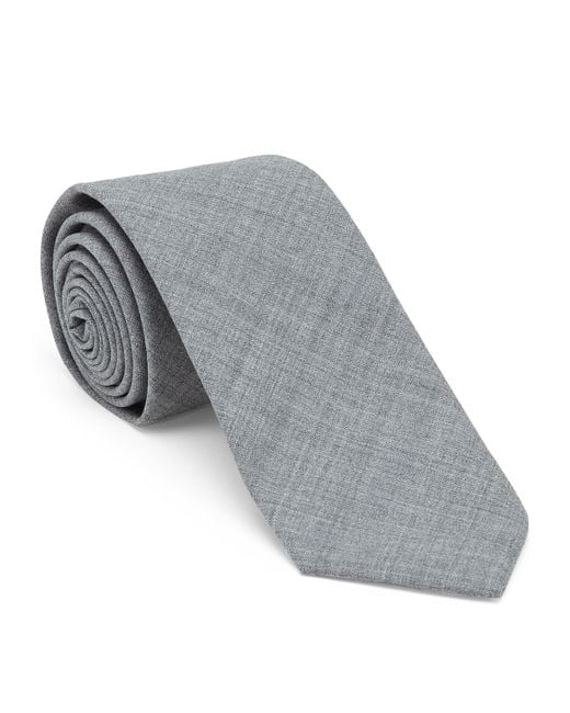 Brunello Cucinelli Gray Virgin Wool Tie for men