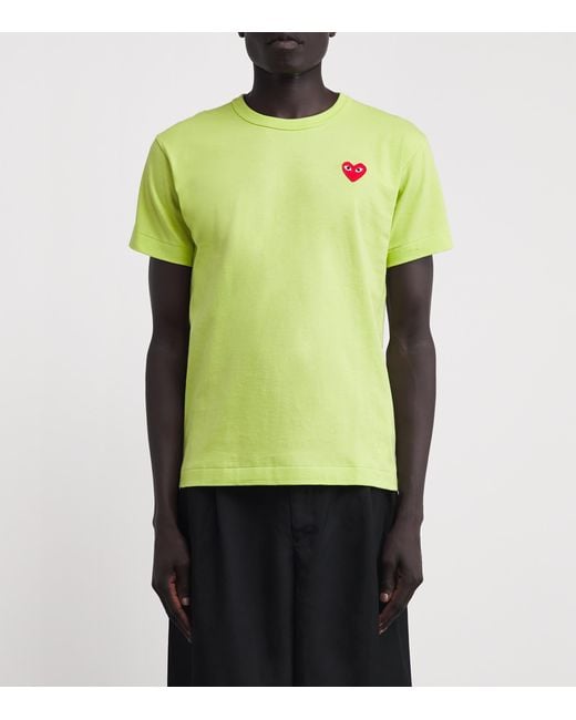 COMME DES GARÇONS PLAY Green Heart Logo T-Shirt for men