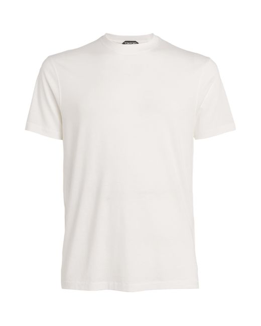 Tom Ford White Lyocell-Cotton T-Shirt for men