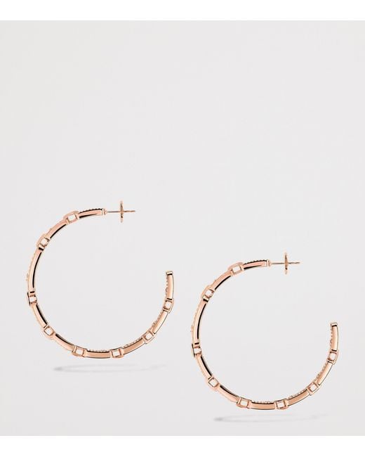 Messika Metallic Medium Move Link And Diamond Hoop Earrings