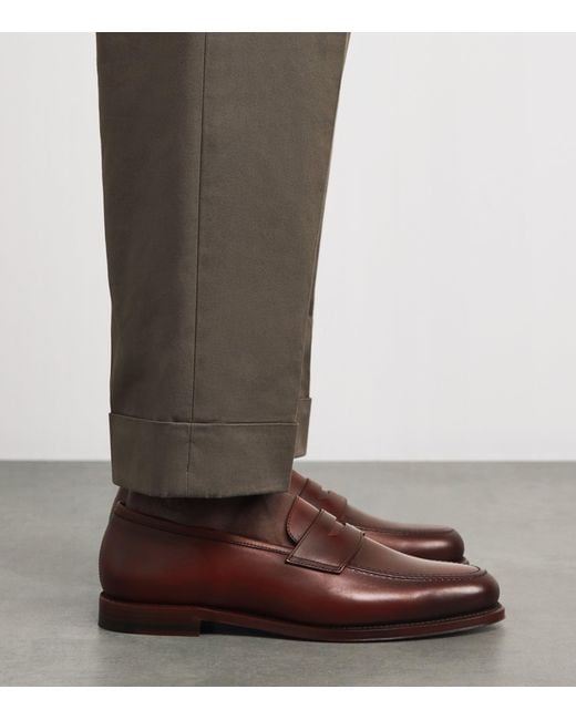 Polo Ralph Lauren Brown Leather Maestra Penny Loafers