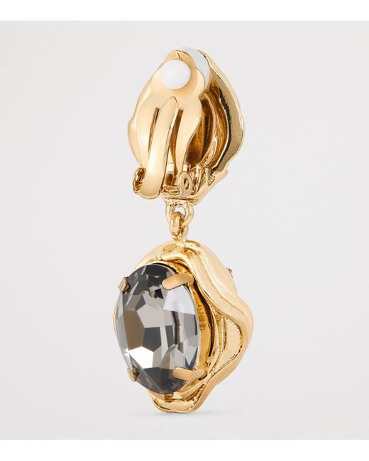 Weekend by Maxmara Metallic Embellished Clip-On Earrings